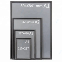 Clips à pression en aluminium argenté, imperméables, durables, résistants au vent, pour affiches et cadres d'affichage A0/A1/A2/A3/A4