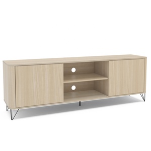 Mueble para TV de 2 Puertas Estilo Moderno CARTAGENA, Madera, para Sala de Estar, de Aglomerado, Montaje en Suelo, Compatible con Televisores de 65+ Pulgadas, Fácil de Ensamblar - Product Image 3
