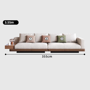 Bộ ghế <span class=keywords><strong>sofa</strong></span> mô đun chất liệu nhung mềm mại, có chức năng ngả lưng, thiết kế đơn giản, chân gỗ, thích hợp cho phòng khách hoặc trang trí nội thất nhà cửa - Product Image 5