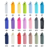 Bouteille d'eau sport isotherme sous vide en acier inoxydable 304 à double paroi de 40 oz, anti-fuite, avec couvercle à paille rabattable et poignée de transport, personnalisable avec logo