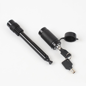 Verrou de sécurité pour <span class=keywords><strong>attelage</strong></span> de remorque 5/8'' avec clé, résistant aux intempéries, antivol, compatible avec les récepteurs de 2'' à 2,5'' - Product Image 1
