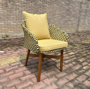 Chaise <span class=keywords><strong>de</strong></span> jardin <span class=keywords><strong>de</strong></span> haute qualité pour usage commercial, en teck et rotin tressé, pour l'extérieur - Product Image 3