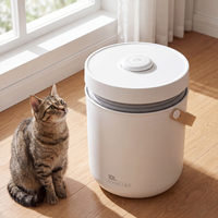 Contenedor de Granos de Plástico Ecológico de 10L con Sellado al Vacío, Reinicio en 1 Segundo, Bloqueo Automático de Presión, Batería de Larga Duración, Silencioso 45dB, Almacenamiento de Comida para Perros