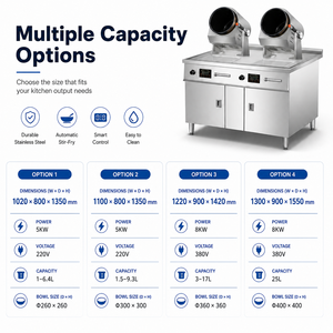 Máquina de Inducción Comercial de Doble Cabezal Tipo Gabinete para Saltear en Tambor, Ideal para Cocinas Nube, Restaurantes y Servicios de Catering - Product Image 2