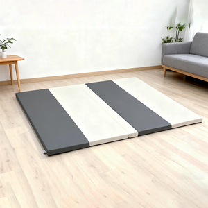 Corralito de Espuma, Colchoneta Gruesa Plegable, Colchón de Cuero PU Suave, Cojín Impermeable para Niños Pequeños, Tapete de Piso para Gatear - Product Image 6