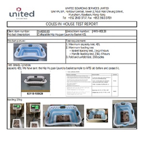 Có thể gập lại PP 42L giặt giỏ công suất lớn đường viền Hip hugger đóng mở container lưu trữ đóng mở giỏ lưu trữ - Product Image 6