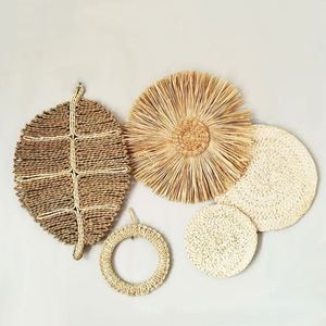 Espejo De Pared Macrame Decoracion Boho Occidental Para <span class=keywords><strong>El</strong></span> Comedor Casa Moderna Mesa <span class=keywords><strong>Circulo</strong></span> Madera Ratan Colgadores Plantas - Product Image 5
