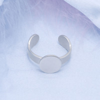 Base de bague ajustable en acier inoxydable 304 personnalisable par le fabricant, pour création de bagues sur mesure