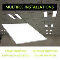 Panneau LED commercial certifié ROHS 40W/50W/60W/72W avec corps en aluminium 4000K CCT pour l'éclairage de bureau et de maison d'hôtel
