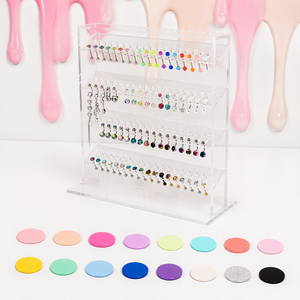 Transparente Acryl-Schmuckpräsentationsplatte - Multifunktionaler Ständer für Bauchnabelpiercings und Zungenringe <span class=keywords><strong>RE20</strong></span> Modell Yiwu - Product Image 5