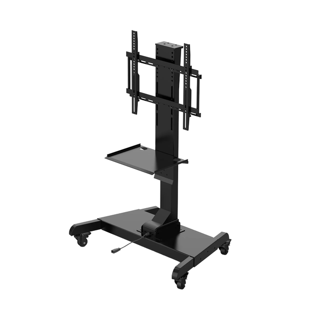 Modern Electric Smart Motorized Mobile TV Cart with Adjustable Height and Spindle Hub for Living Room Remote Control Furniture