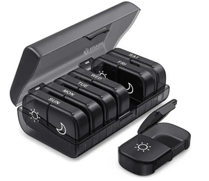 Tùy chỉnh du lịch xách tay nhựa <span class=keywords><strong>Pill</strong></span> hộp cho khuyến mãi màu đen hai lần một ngày cá nhân Organizer Y <span class=keywords><strong>Pill</strong></span> hộp lưu trữ - Product Image 6