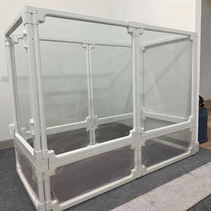 DIY hareketli yıkanabilir PET/ABS üst ve alt kapakları için Pet muhafaza köpek kedi tavşan kafesi ev kapalı - Product Image 1