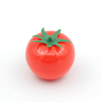 10Ml Fruit Vorm Plastic Zalfpotje Leuke Tomaat Lippenbalsem Container Zalf Pot Fles Fabrikant/Groothandel