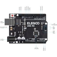 Controlador ELEGOO para R3 Education & Maker Board Core_m con 32 KB de RAM, Cable USB y Compatibilidad IDE
