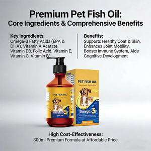 Compléments Nutritionnels pour Animaux de Compagnie : Huile de Poisson pour Chats et Chiens, Soin des Poils, Oméga 3 6 9, Traitement OEM d'Huile de Saumon Sauvage en Gouttes Liquides - Product Image 6