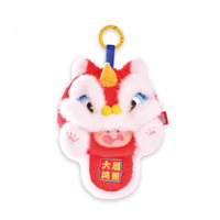 Étui pour écouteurs en peluche authentique Kepelon Meizai modèle 2025, rembourrage en coton PP, styles Danse du Lion et Maison Hantée, design Herbe de Feu