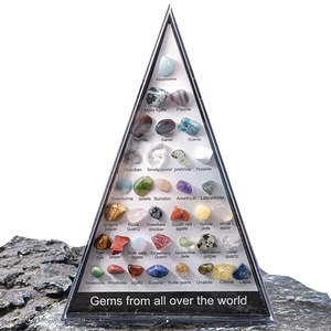 Cristal Natural <span class=keywords><strong>de</strong></span> Ágata, 36 <span class=keywords><strong>Tipos</strong></span> <span class=keywords><strong>de</strong></span> Minerales, Espécimen Inglés, Juego <span class=keywords><strong>de</strong></span> Triángulos, Regalo <span class=keywords><strong>de</strong></span> Navidad, Mineral Educativo - Product Image 3