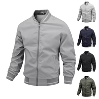 Maßgefertigte Hochwertige Lässige Windjacke mit Stehkragen, Varsity-Bomberjacke für Herren, Marken-Vintage-Jacke mit Reißverschluss, Winddicht und Atmungsaktiv