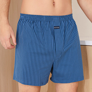 Herren Baumwoll-Strick-Boxershorts mit Hohem Bund, Übergröße, Sommer-Set, Locker Sitzend, Atmungsaktiv, mit Langem Pfeil-Design - Product Image 6