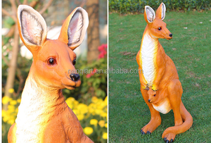 Nanchi Hot Bán Handmade Nhựa Thủ Công Mỹ Nghệ Công Viên Bức Tượng Nhân Tạo Thực Tế Sợi Thủy Tinh Động Vật Điêu Khắc Phim Hoạt Hình Dễ Thương Kangaroo Tượng - Product Image 4