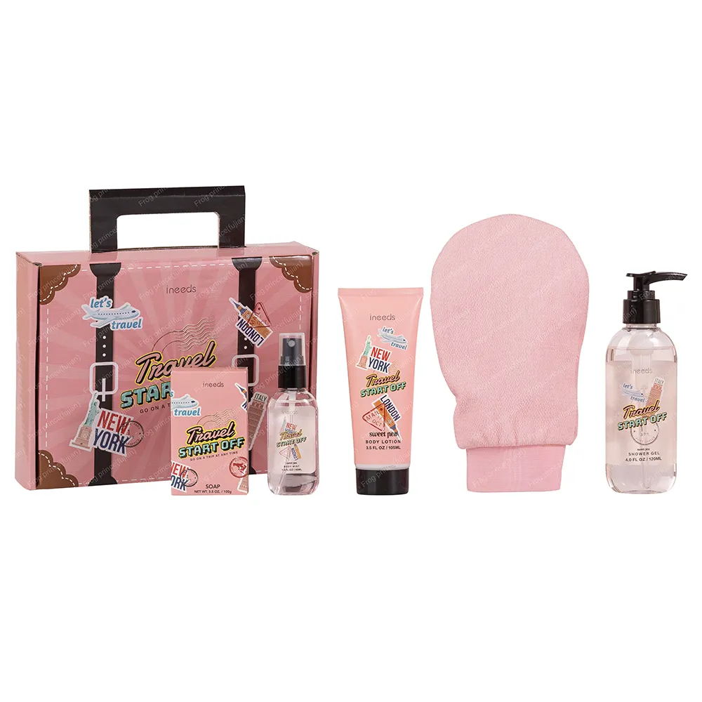 Customized Logo Eco-friendly Luxury Spa Kit Body Care Bath Gift Set Pack of 5