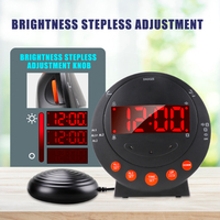 Stille Kussen Schudden Wekker Met Telefoontje En Lamp Flasher Sonic Alert Vibratie Klokken Voor Doven
