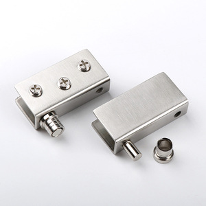 Jinnate Stainless Steel Glass Door Clips For <b>Cabinet</b> Display Case Hinges Minimalist Design Easy Installation - Product Image 3