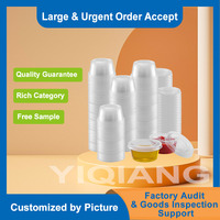 Conteneurs en plastique pour sauces et assaisonnements à emporter, avec couvercles, en gros, 1 oz, 2 oz, 3 oz, 4 oz