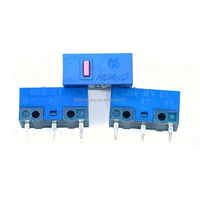 Micro-interrupteur de souris HUANO, bouton poussoir, coque bleue, matériau PVC rose, 20 millions de cycles de vie, applicable aux souris et aux claviers