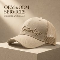 Casquette Trucker 6 Panneaux en Maille Respirante avec Logo Brodé Personnalisé, Réglable, Protection Solaire, Style Urbain, Unisexe, Sport et Plein Air