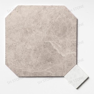 Sh đá hiện đại bằng tia nước huy chương tường đá cẩm thạch Thiết kế sàn biệt thự bạc bóng Sông Băng giảm đá vôi vuông gạch khảm - Product Image 3