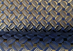 Rouleau de tissu hybride carbone-kevlar à motif de chapeaux de blé pour panneaux de porte intérieurs et incrustations de tableau de bord automobiles - Product Image 6