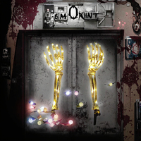 Lumière Nocturne LED Horreur Crâne Squelette Effrayant pour Halloween, Étanche IP65, Idéale pour Décoration Extérieure de Fêtes de Noël