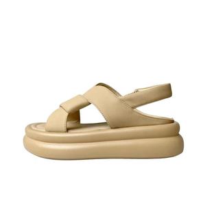<span class=keywords><strong>Sandalias</strong></span> romanas de plataforma de verano informales para mujer, suela gruesa, banda elástica, punta, línea recta, diseño plano, plantilla de EVA, Sudadera con capucha-Playa - Product Image 2
