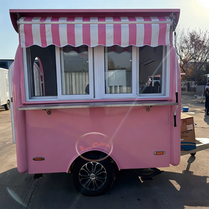 中古 シンカーソン SCR-3 屋台販売用トレーラーカート-グラスファイバー製ステンレススチールフレーム 完全装備キッチン（バーナー使用） - Product Image 1