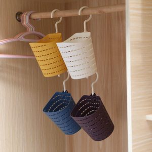 Hanging <b>Storage</b> <b>Basket</b> <b>Rectangle</b> Punch Free Hook Type Bathroom Sink Organizer Wall Mount Purple Yellow - Product Image 4