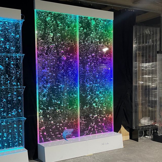 Customized Contemporary Shiny Waterproof LED Light Water Pillar Acrylic Bubble Tube Panel for Party Decoration Sea Life Theme