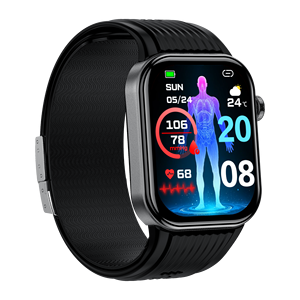 Nouvelle montre connectée S191 carrée AMOLED avec pompe à air au poignet, mesure de <span class=keywords><strong>la</strong></span> pression artérielle par airbag, ECG électrocardiogramme 2026 - Product Image 1