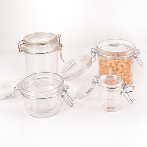 Bocal scellé en verre de 1500ML Bouteille de nourriture Miel Citron <span class=keywords><strong>Passion</strong></span> Fruit Bouteille Pot de cornichon recouvert d'un petit pot de stockage domestique - Product Image 6