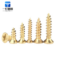 Brass Metric Countersunk Phillips Head Self-Tapping Screws M2-M6 Corrosion Resistant Rust-Proof Wood Screws for Furniture