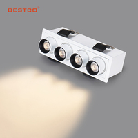 7W Cob Spotlight LED Lumière Linéaire 36V Downlight Module d'Éblouissement Réglable Wall Washer Encastré Triml Moderne Aluminium