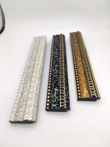 <span class=keywords><strong>Moulure</strong></span> décorative vintage européenne dorée à rivets en relief en PS, résistante à l'humidité, <span class=keywords><strong>pour</strong></span> <span class=keywords><strong>encadrement</strong></span> de photos, tableaux et miroirs - Product Image 2