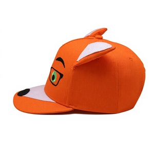 Casquette de baseball pour enfants à visière plate, broderie de dessin animé, motif animal mignon, style sportif, en tissu Oxford Dobby, personnalisable OEM 3D - Product Image 3