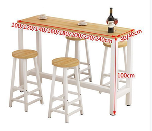 Multi funzionale tavolo da pranzo alto Bar per Home Office balcone soggiorno con <span class=keywords><strong>sgabelli</strong></span> salvaspazio - Product Image 5