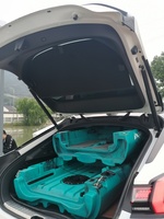 Kayak de pêche à pédales léger HDPE 9 pieds 1 personne Kayak modulaire pour la pêche en rivière Kayak détachable 2 pièces