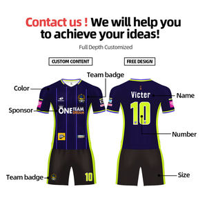 Wholesale China sublimation latest design Thailand quality cheap blank soccer jersey - Product Image 6