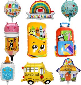 Ballons Mylar pour la <span class=keywords><strong>rentrée</strong></span> scolaire : Autobus scolaire, Crayon, Cartable, Crayon de couleur, Règle, Ballon – <span class=keywords><strong>Décoration</strong></span> de <span class=keywords><strong>maternelle</strong></span> pour la première journée d'école et le retour à l'école - Product Image 5