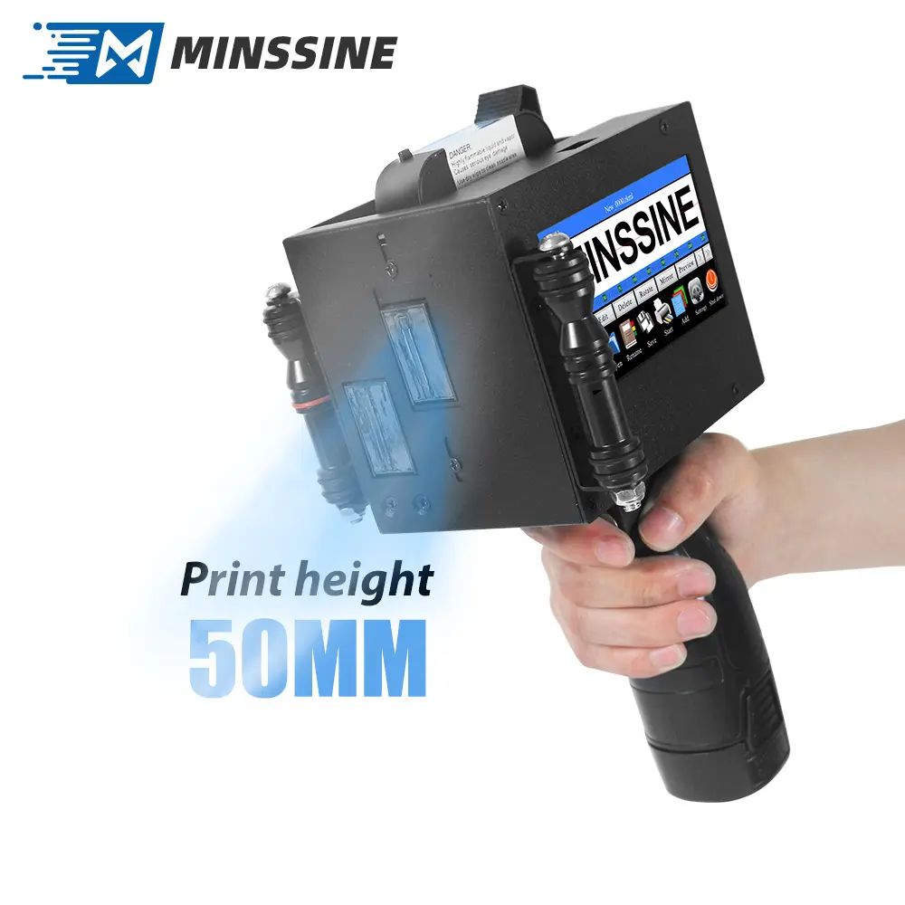 50,8 мм портативный ручной струйный принтер со штрих-кодами ручной струйный принтер Срок годности принтера