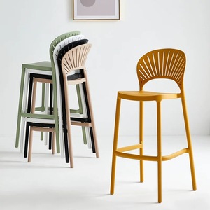 Скандинавский барный стул из полипропилена, складной, для вечеринок и домашней мебели - Product Image 5